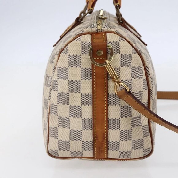 LOUIS VUITTON Damier Azur Speedy Bandouliere 25 Hand Bag N41000 LV Auth 147460 - Picture 6 of 16